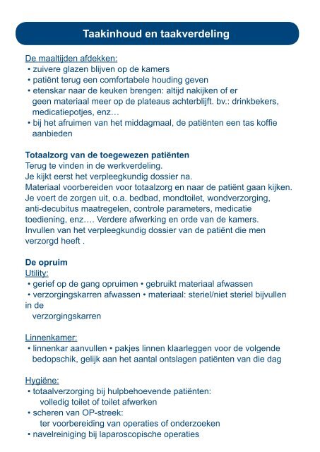 Introductiebrochure studenten: 'Heelkunde 2' - Sfz.be