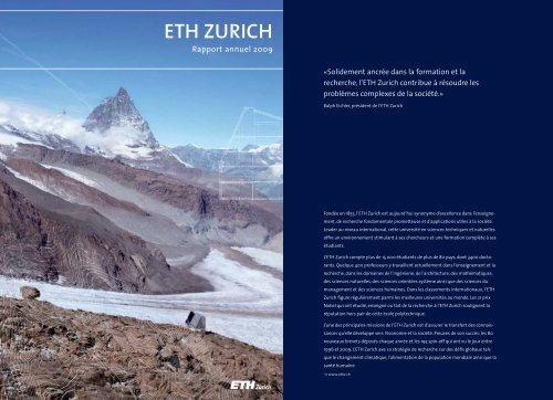 FondÃ©e en 1855, l'ETH Zurich est aujourd' - ETH - Finanzen und ...