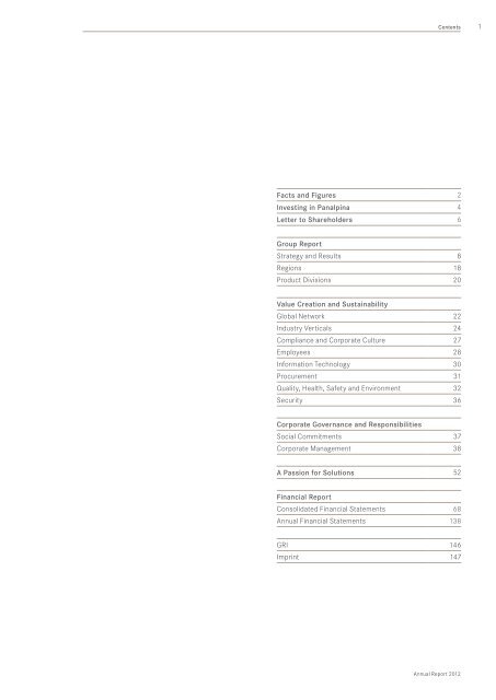 PDF, 4MB - Panalpina Annual Report 2012