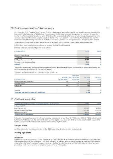 Annual Report 2010 (PDF, 5.2MB) - Panalpina Annual Report 2012