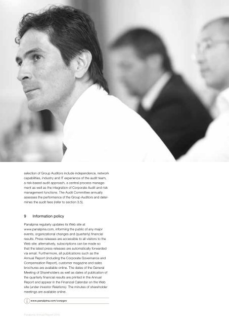 Annual Report 2010 (PDF, 5.2MB) - Panalpina Annual Report 2012