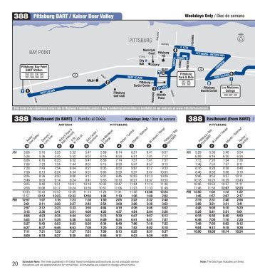 388 Pittsburg BART / Kaiser Deer Valley ANTIOCH ... - Tri Delta Transit