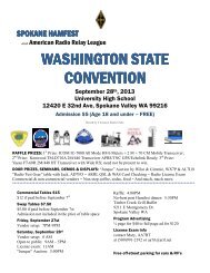 washington state convention convention - Inland Empire VHF Radio ...