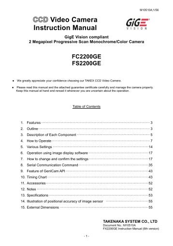 Video Camera Instruction Manual