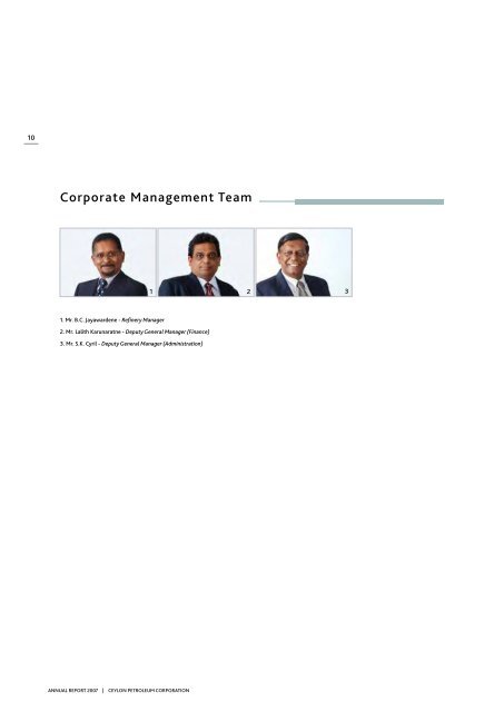 2007 - Ceylon Petroleum Corporation