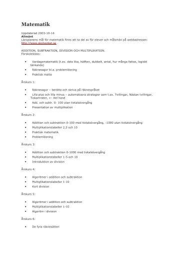 Arbetsplan i matematik (PDF-dokument, 48 kB)