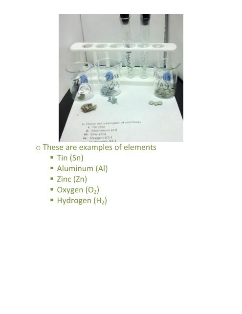 Elements, Compounds and Mixtures Notes/Technical ... - 1(A,C)