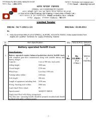 Limited Tender Battery operated forklift truck - The India Government ...