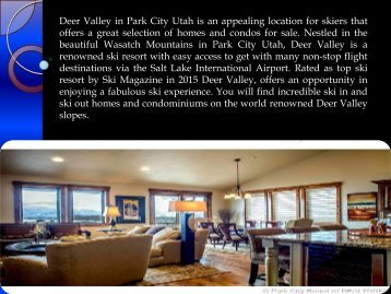 Great Selection of Homes for Sale in Deer Valley