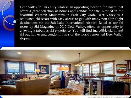 Great Selection of Homes for Sale in Deer Valley