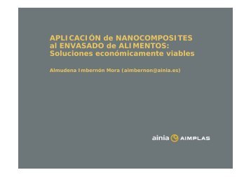 APLICACIÃN de NANOCOMPOSITES al ENVASADO de ... - Ainia