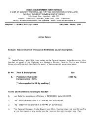 Subject: Procurement of Potassium Hydroxide as per description. Sr ...