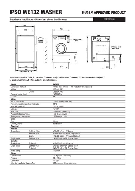 to down load Installation specification for the ipso 25 we132 ...