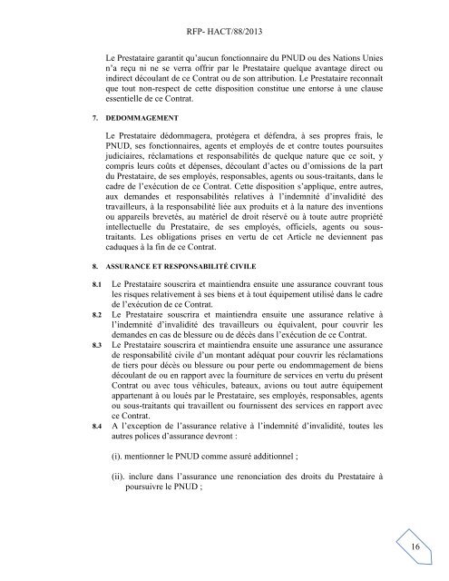 Invitation Ã  soumissionner (RFP) - Procurement Notices