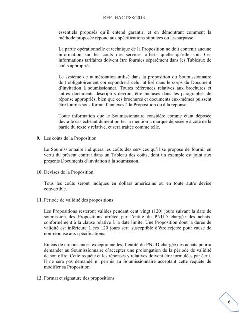 Invitation Ã  soumissionner (RFP) - Procurement Notices