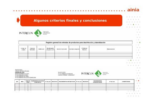 La Trazabilidad en Cunicultura JORNADA TÃCNICA DE ... - Ainia