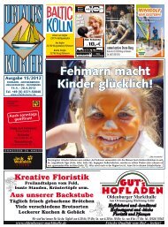 Wohin heute? Ihr Wochenkalender - Urlaubs-Kurier