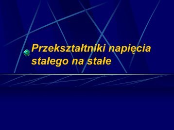 PrzeksztaÅtniki prÄdu staÅego