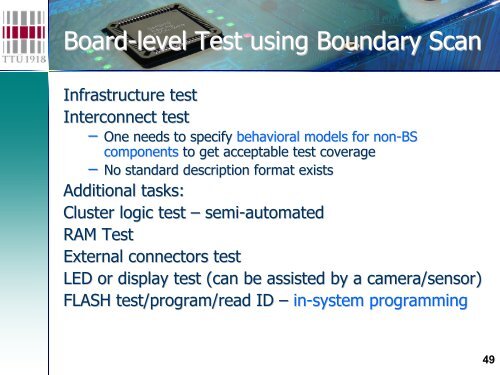 Slides explaining Boundary Scan test principles - goJTAG