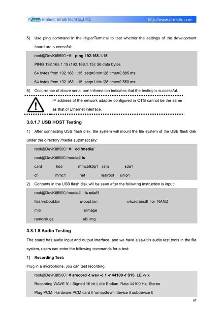 DevKit8500D/A User Manual - DMCS Pages for Students