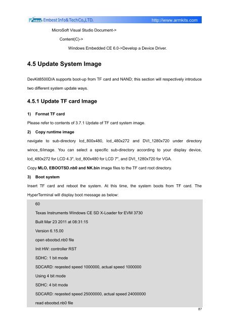 DevKit8500D/A User Manual - DMCS Pages for Students