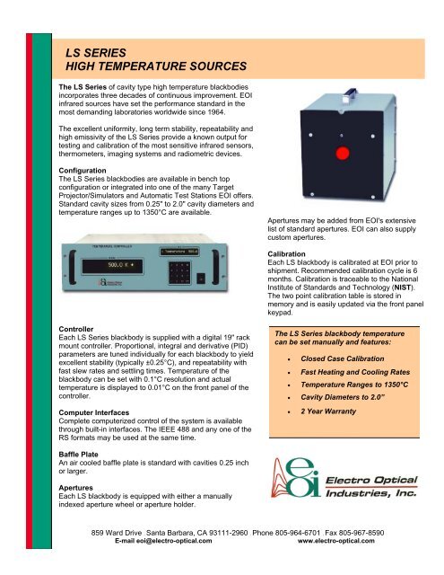 LS - Electro Optical Industries, Inc