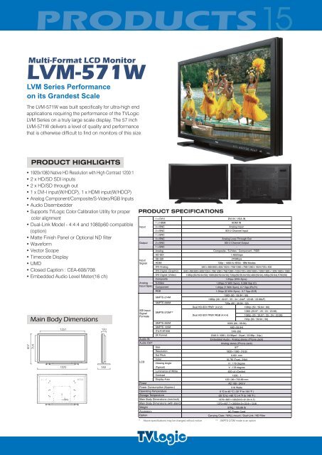 Multi-Format HD/SD-SDI input LCD Monitors - Postium