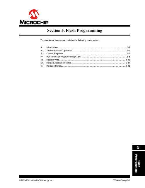 Section 5. Flash Programming - Microchip Taiwan