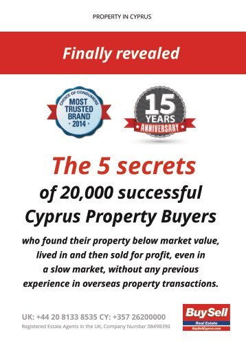 The 5 secrets of 20,000 Cyprus Property Buyers
