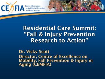 Fall & Injury Prevention Research to Action - The Centre for Hip ...