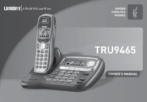 Uniden TRU9485 Expandable Cordless System with Digital Answering System Dual Keypad and Call Waiting/Caller ID 