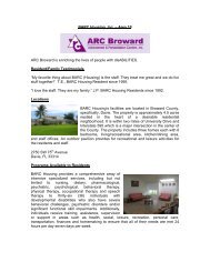 BARC Housing, Inc. â Area 10 ARC Broward is ... - Florida ARF
