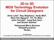 Loke et al., 2D to 3D MOS Technology Evolution for Circuit Designers