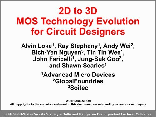 Loke et al., 2D to 3D MOS Technology Evolution for Circuit Designers