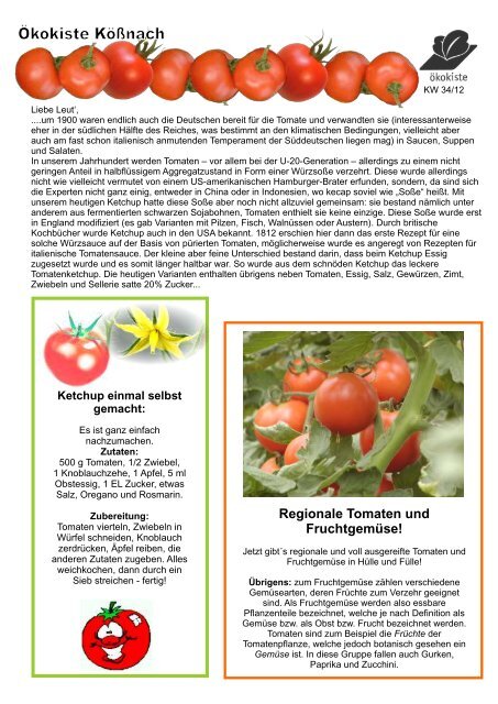 Regionale Tomaten und Fruchtgemüse!