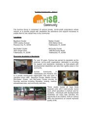 Sunrise Community â Area 2 The Sunrise Group is ... - Florida ARF