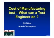 Cost of Manufacturing test – What can a Test Engineer do ?