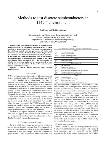 Methods to test discrete semiconductors in 1149.4 environment