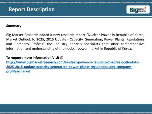 in Republic of Korea Nuclear Power Market Outlook, Analysis to 2025