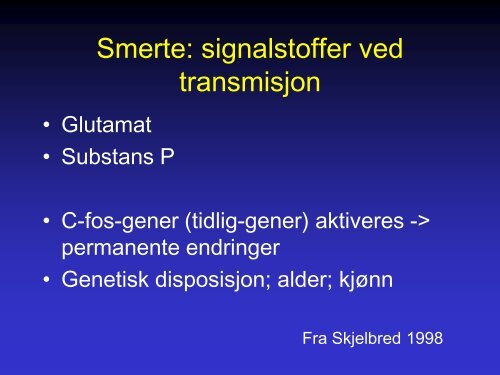 Klinisk smerte-utredning, 9. semester, Ørstavik