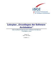 Lehrplan „Grundlagen der Software- Architektur“ - bei BITPlan!