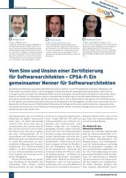 Vom Sinn und Unsinn einer Zertifizierung für ... - innoQ