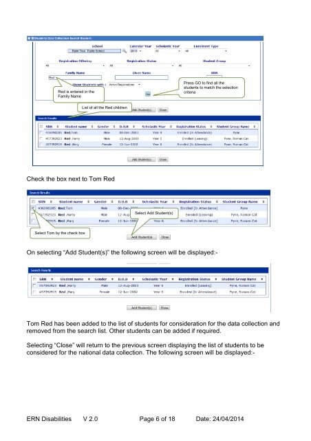 ERN-Disability Adjustment User Guide