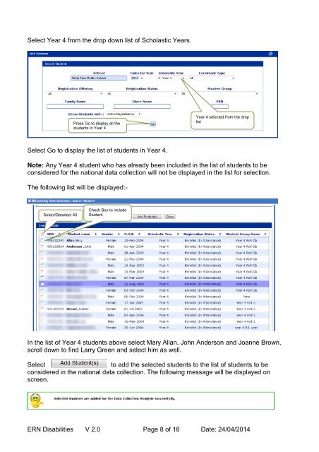 ERN-Disability Adjustment User Guide