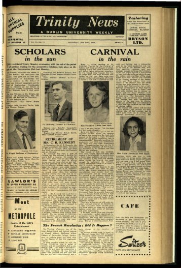 SCHOLARS HETROPOLE CARNI /AL - Trinity News Archive