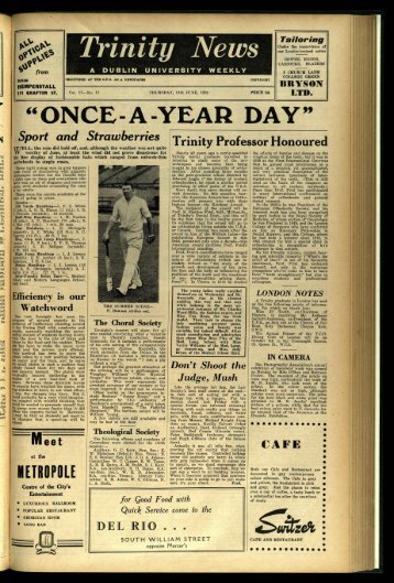 "ON CE- A -YEAR DAY" - Trinity News Archive