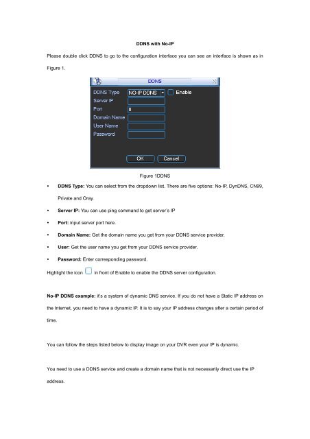 DVR NO-IP DDNS Setup..