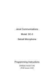 SC3 Programming manual software version 3 - Jenal Communications