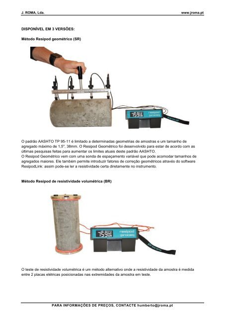 ficheiro pdf - J. ROMA, Lda.