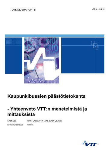 VTT Kaupunkibussien PÃ¤Ã¤stÃ¶tietokanta 2010 (pdf) - TransEco